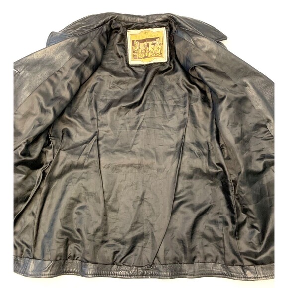 Antica Pelleria Leather Jacket Womens XL VTG Trench Coat Italian Soft - Picture 7 of 10